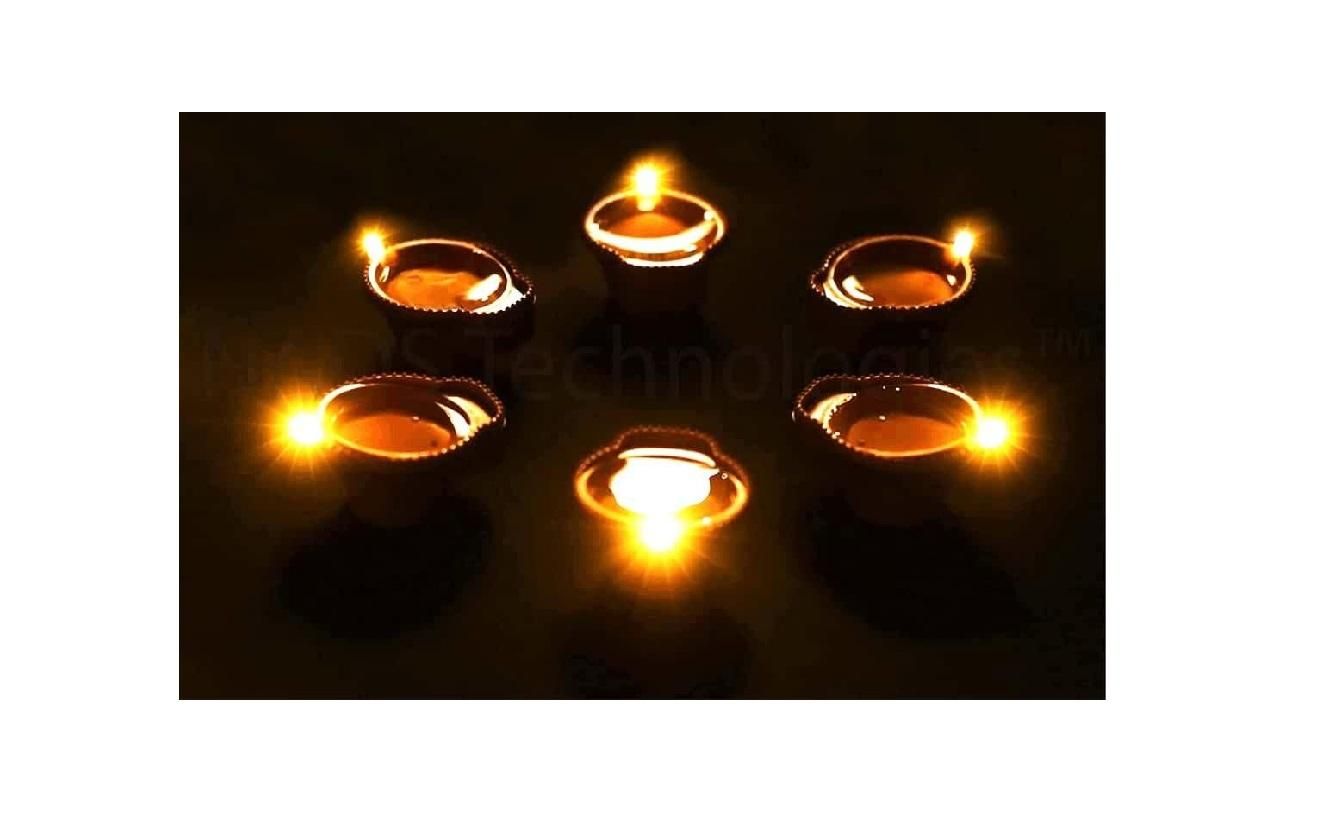 Water Sensor Diyas + Diya LED Lights FREE (Pack of 8/12/18/24)
