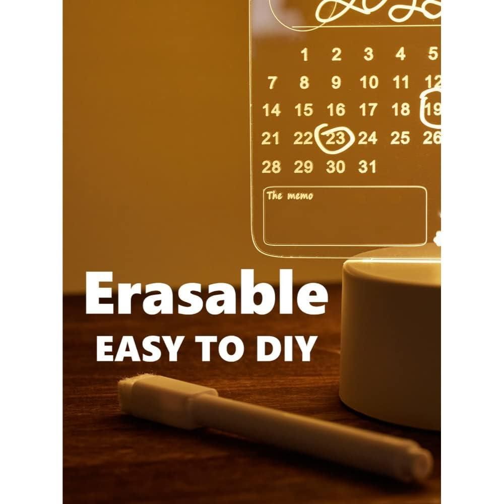 Trendy 3d Acrylic Writing Board with Pen and Light