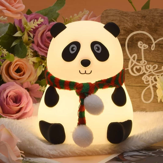 MoonlitDreams Panda Night Lamp, Panda Touch Silicone Lamp, 7 Colour Changing Light