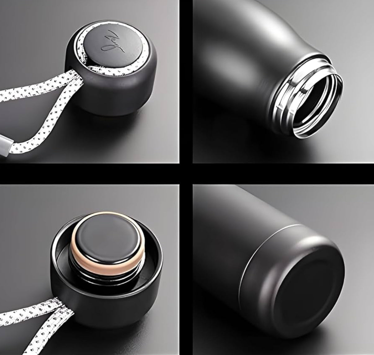 Stainless Steel Water Bottle 550ml + Glass Water Bottle 400ml, 8 Hours Hot 20 Hours Cold