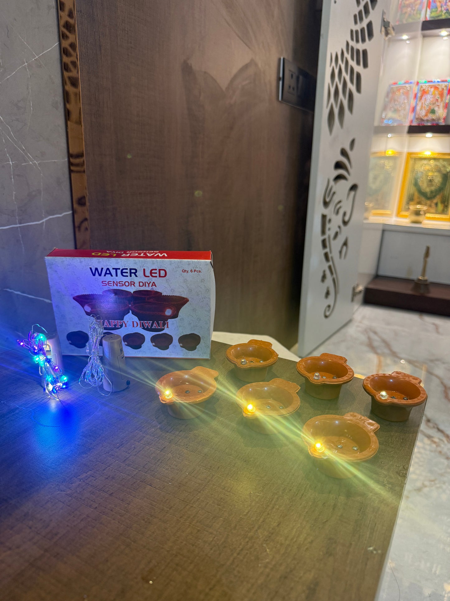 Water Sensor Diyas + Diya LED Lights FREE (Pack of 8/12/18/24)
