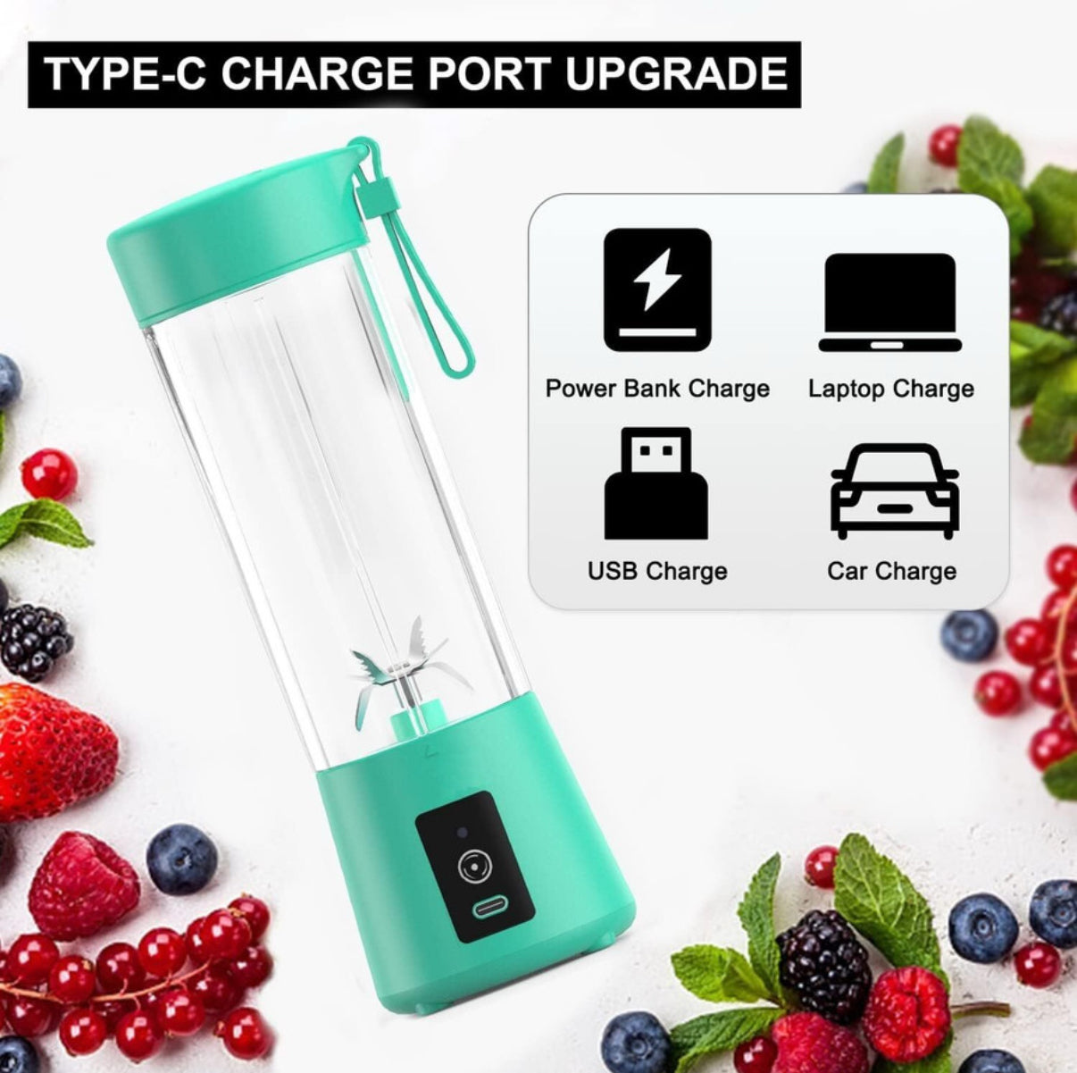 Portable Blender 450 ml, USB Rechargeable Battery