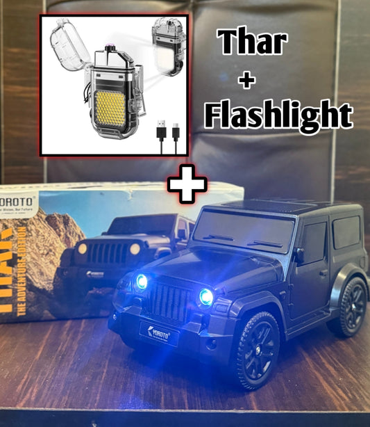 THAAR Wireless Bluetooth Speaker + Flash Light with Lighter (Combo pack)