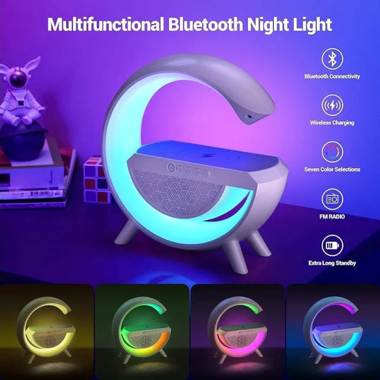G Speaker Lamp - Multi-Function Bluetooth Speaker with Wireless Fast Charging Lamp