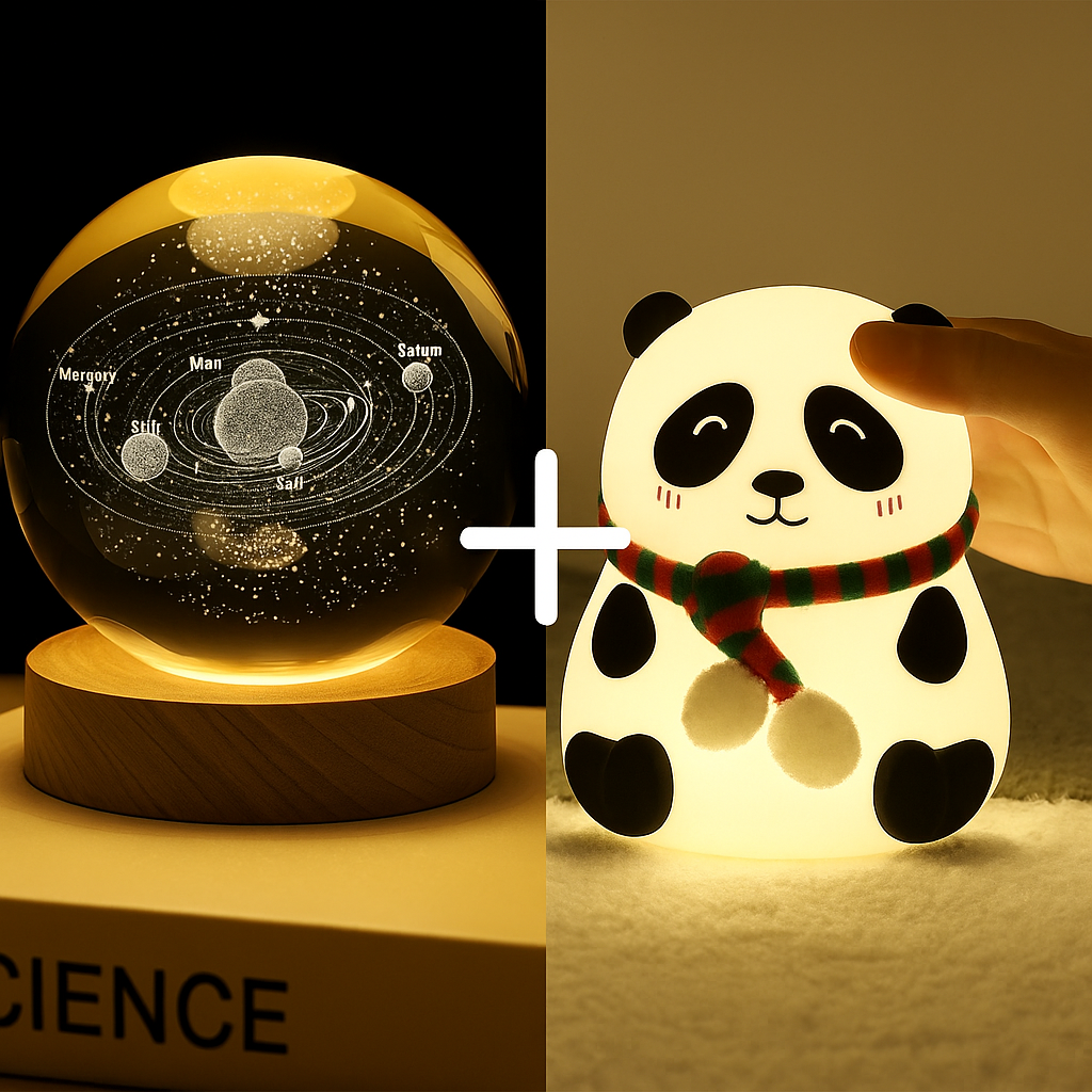 Panda Light Lamp + 3D Crystal Ball FREE (Both)