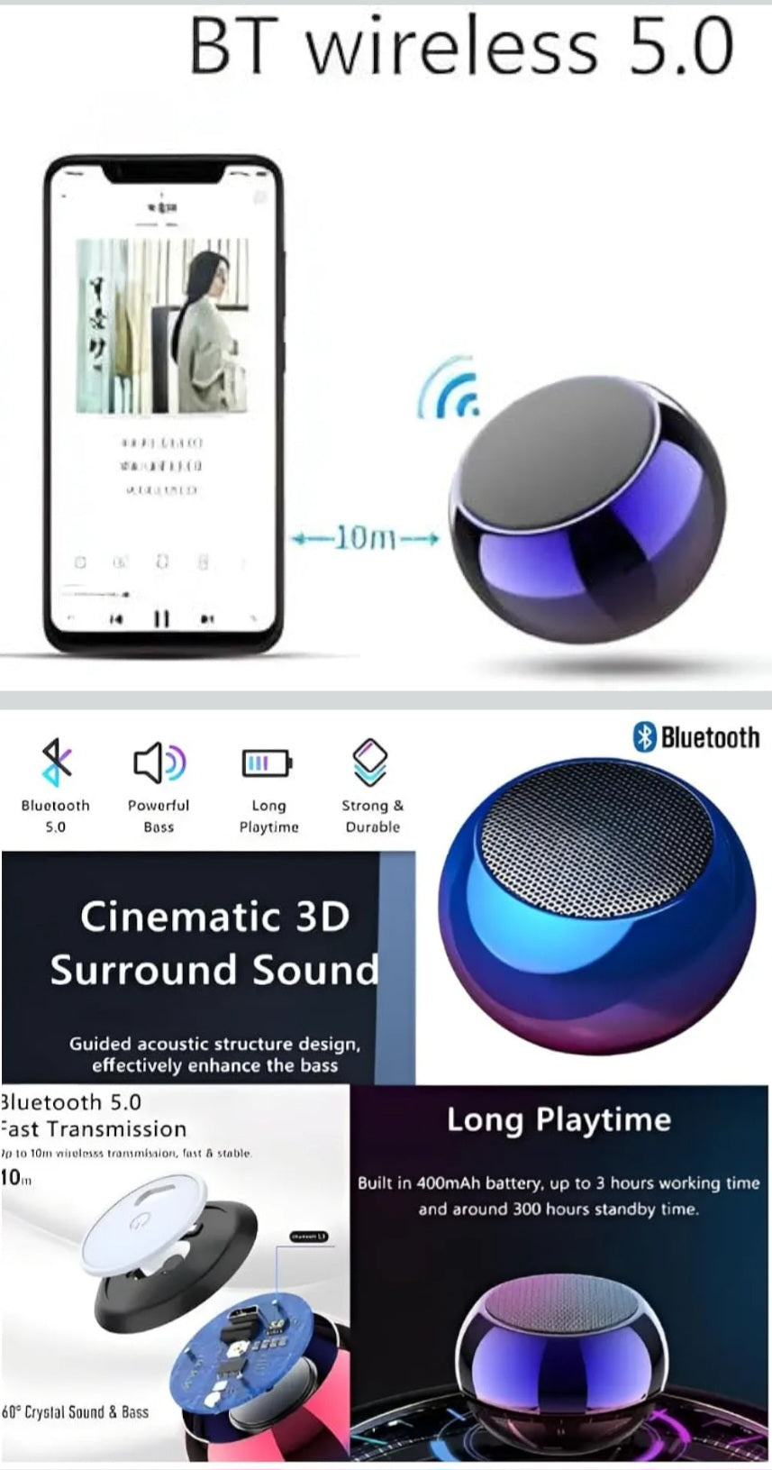 JBL Mini Wireless Bluetooth Speaker (Buy 1 Get 1 Free)