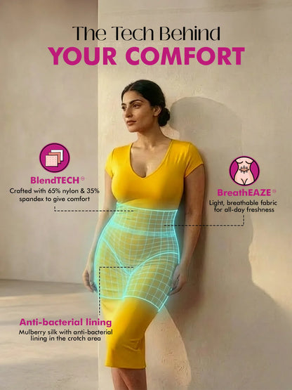 4-in-1 Shaper - Quick Slim Shape Wear Tummy, Back, Thighs, Hips - Black/Efffective Seamless Tummy Tucker Shapewear Body Shaper