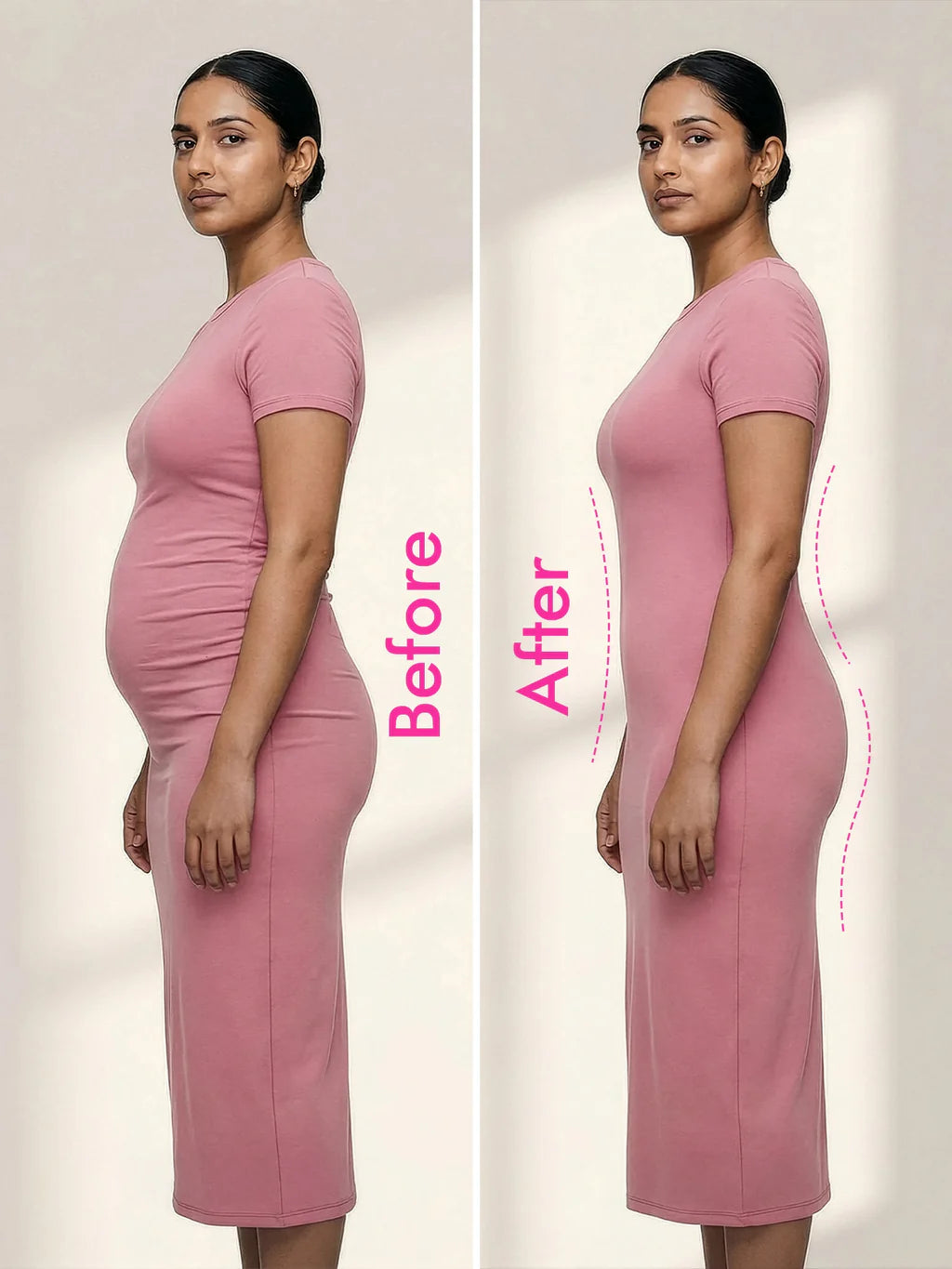 4-in-1 Shaper - Quick Slim Shape Wear Tummy, Back, Thighs, Hips - Black/Efffective Seamless Tummy Tucker Shapewear Body Shaper